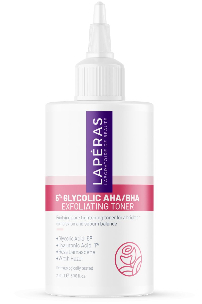 5% Glycolic AHA/BHA Exfoliating Toner - LAPÉRAS | Laboratoire de Beauté